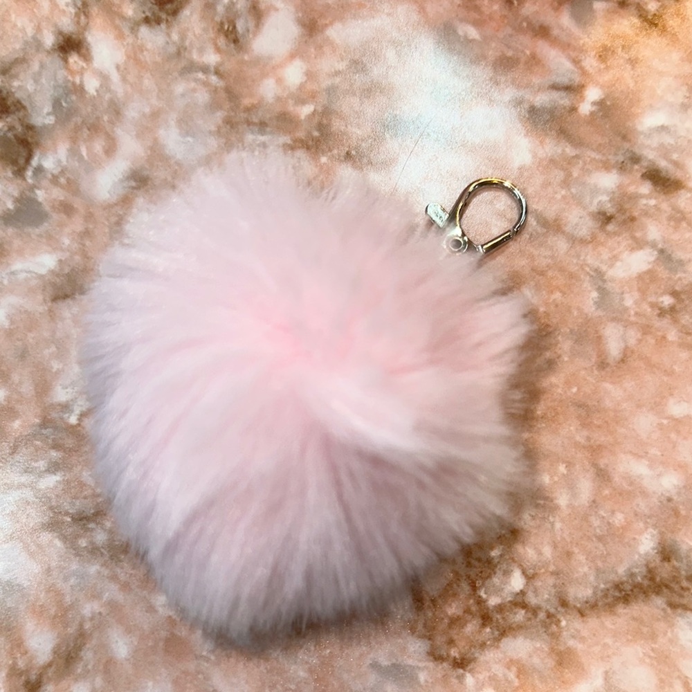 Pink Fluffy Keychain Accessory
